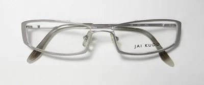 JAI KUDO 413 M12 SILVER FULL RIM RECTANGULAR SHAPE BRAND NAME MODERN EYEGLASSES 2