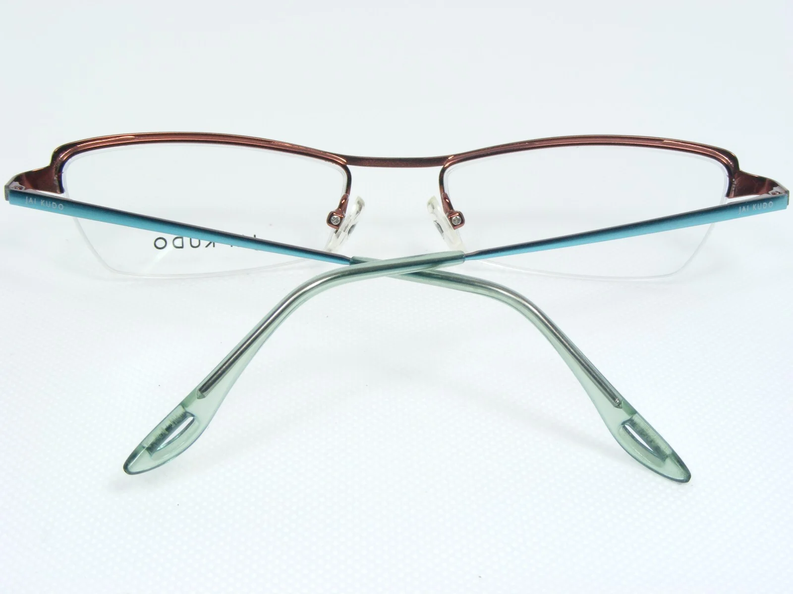 JAI KUDO 487 1036 M07 SEA GREEN /COPPER RED EYEGLASSES GLASSES FRAME 53-18-135mm 3