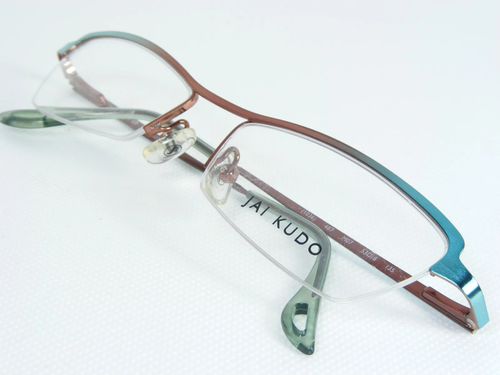 JAI KUDO 487 1036 M07 SEA GREEN /COPPER RED EYEGLASSES GLASSES FRAME 53-18-135mm 4