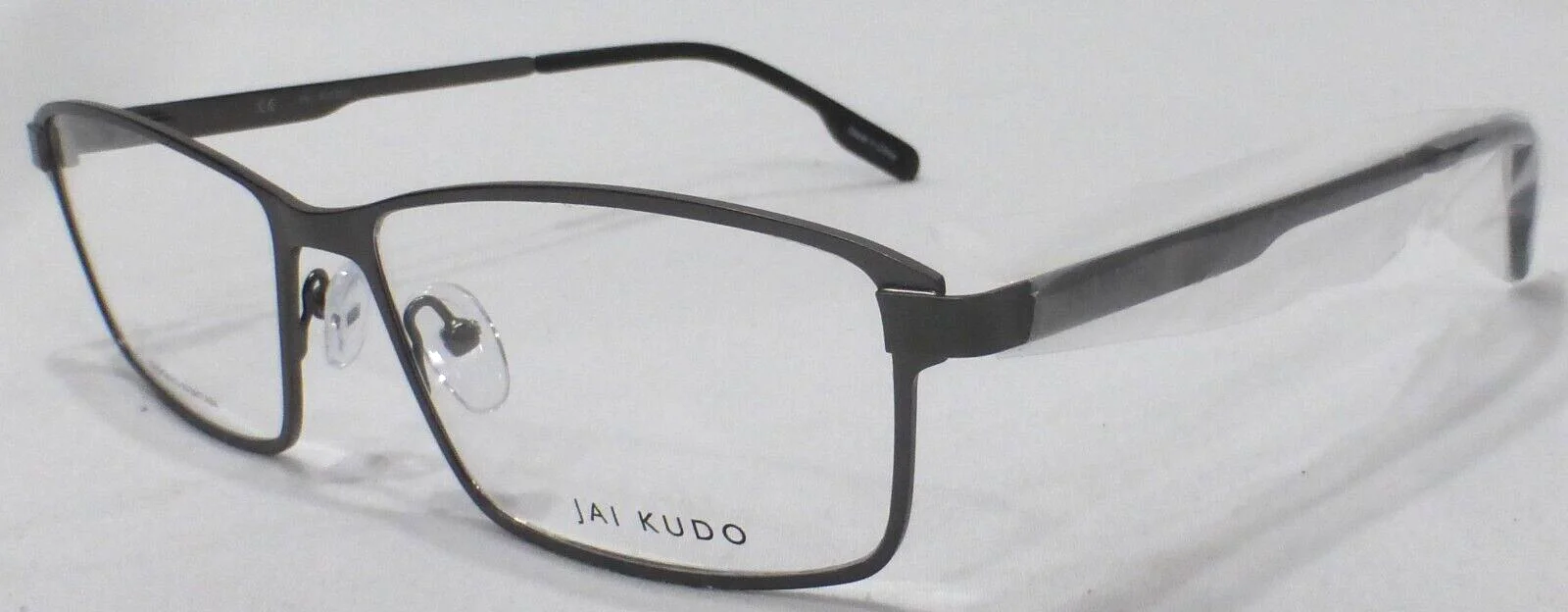 JAI KUDO Eyeglasses Frame JK057, Dark Matte Gun, 59-16-155, NEW