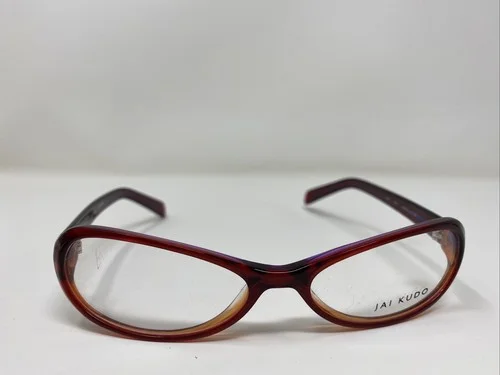 Jai Kudo Eyeglasses Frames 1724 54-17-135 Red Full Rim 7860