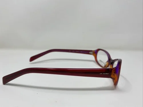 Jai Kudo Eyeglasses Frames 1724 54-17-135 Red Full Rim 7860 3