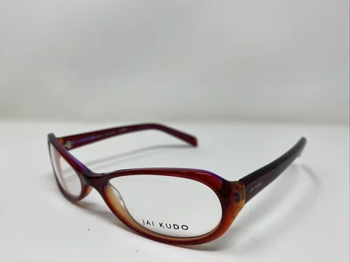 Jai Kudo Eyeglasses Frames 1724 54-17-135 Red Full Rim 7860 4