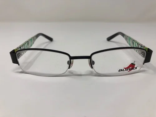 Jalapenos Who Says Black Eyeglasses Frame 48-18-135 Multicolor Adult D814