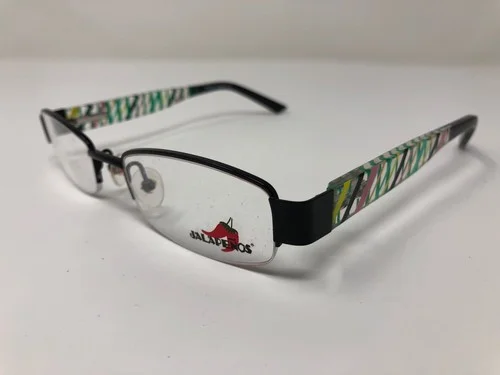 Jalapenos Who Says Black Eyeglasses Frame 48-18-135 Multicolor Adult D814 4