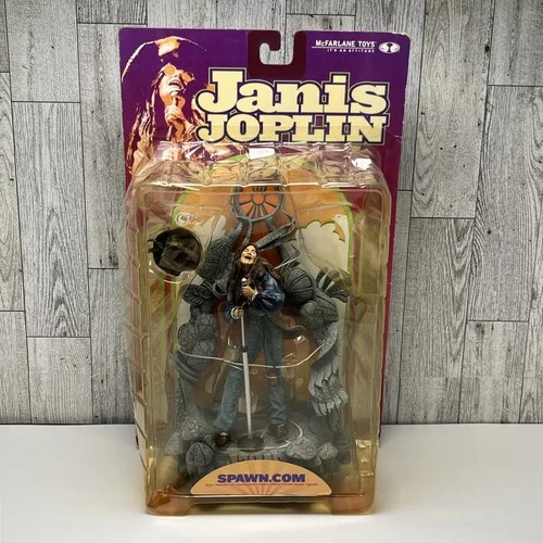 Janice Joplin Action Figure Microphone Glasses Hat 2000 Spawn McFarlane Toys