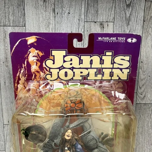 Janice Joplin Action Figure Microphone Glasses Hat 2000 Spawn McFarlane Toys 3