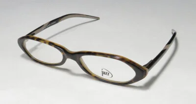 JAZZ 183 2 TORTOISE SLIM OVAL FULL RIM FRAME MADE IN ITALY DESIGNER EYEGLASSES