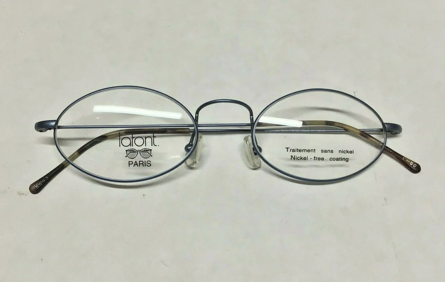 Jean Lafont 47 20 135 Blue Metal Frames Designer Eyeglasses M603 Vintage French 4