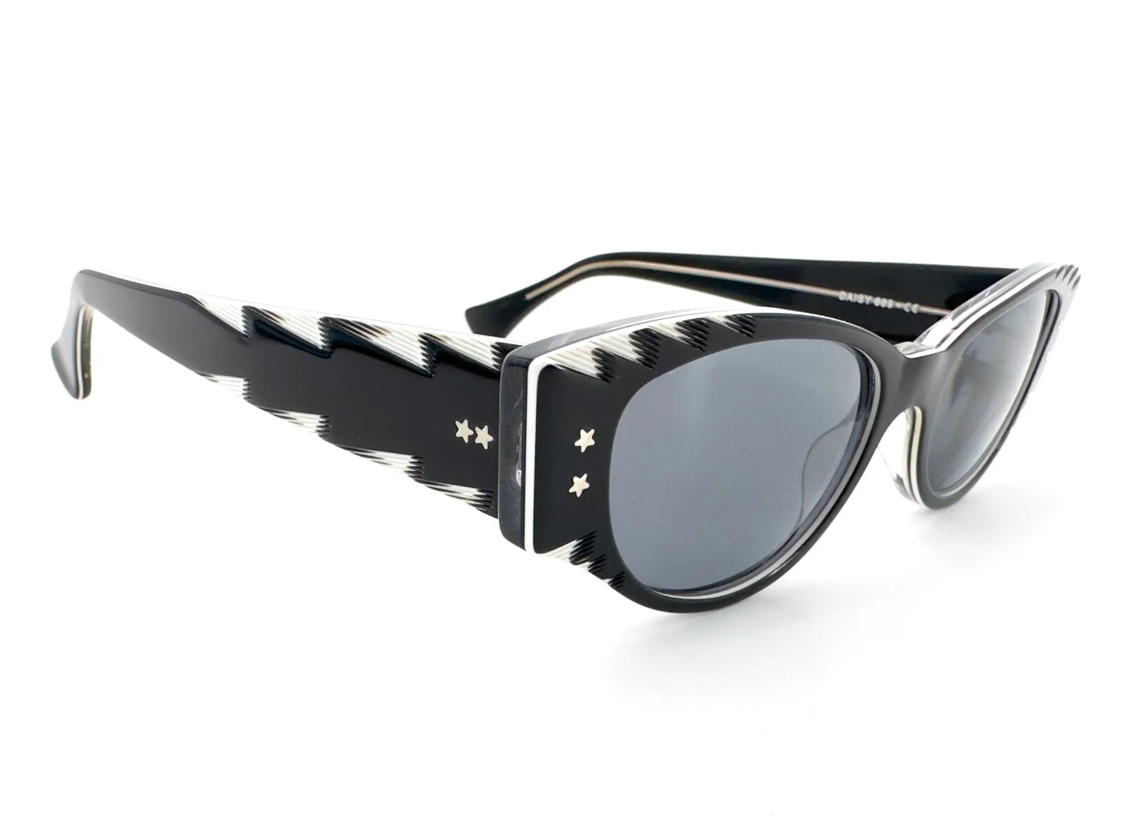 Jean Lafont Daisy Sunglasses FRAMES 009 Black White Cat Eye Retro Look I591