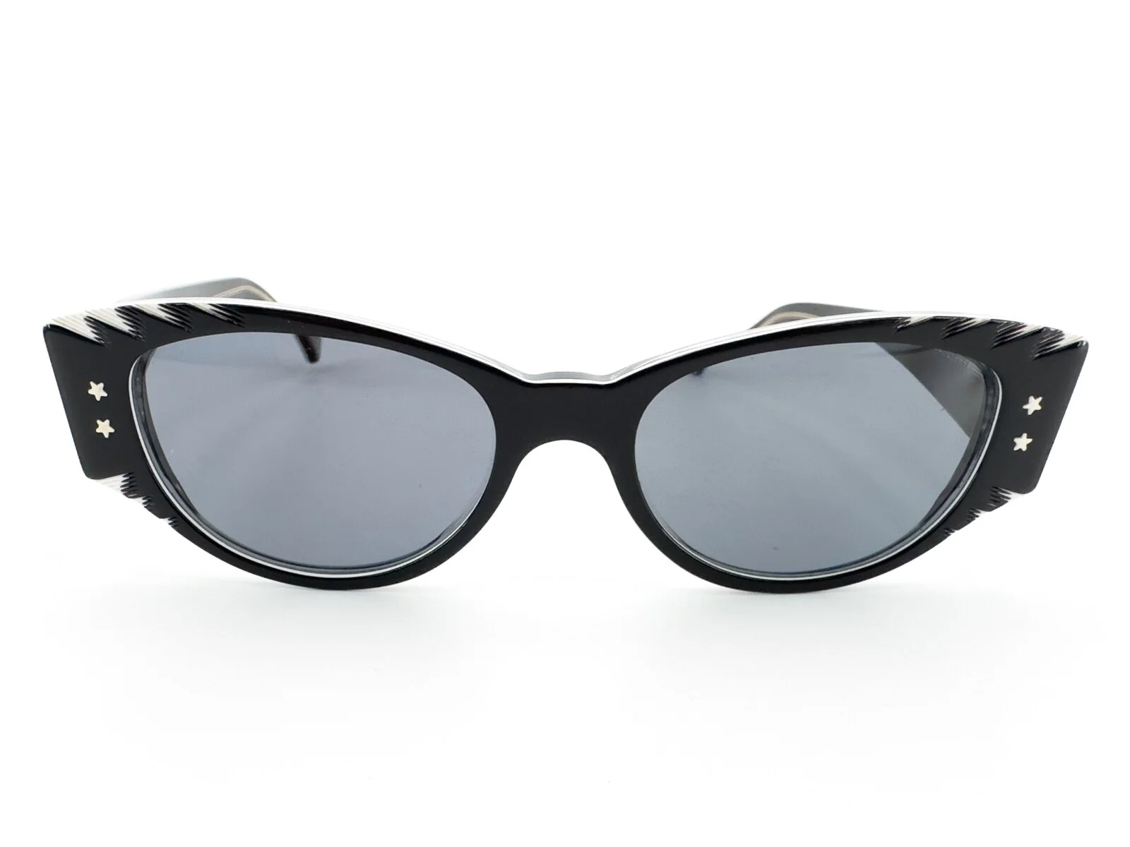 Jean Lafont Daisy Sunglasses FRAMES 009 Black White Cat Eye Retro Look I591 2