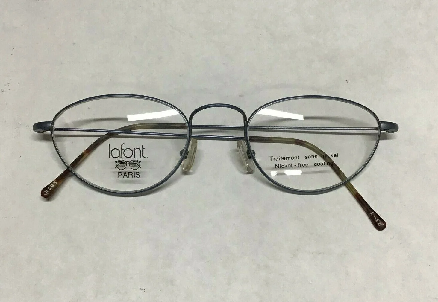 Jean Lafont L-60 48-19-135 Blue Silver Designer Eyeglasses Vintage French Frames 4