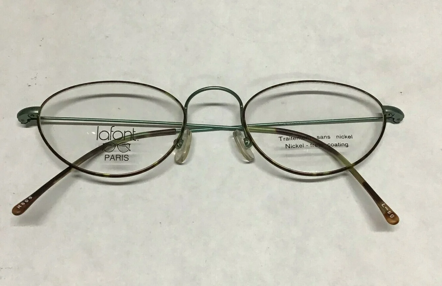 Jean Lafont L-60 48-19-135 Green Tortoise Designer Eyeglass Vintage French Frame 4