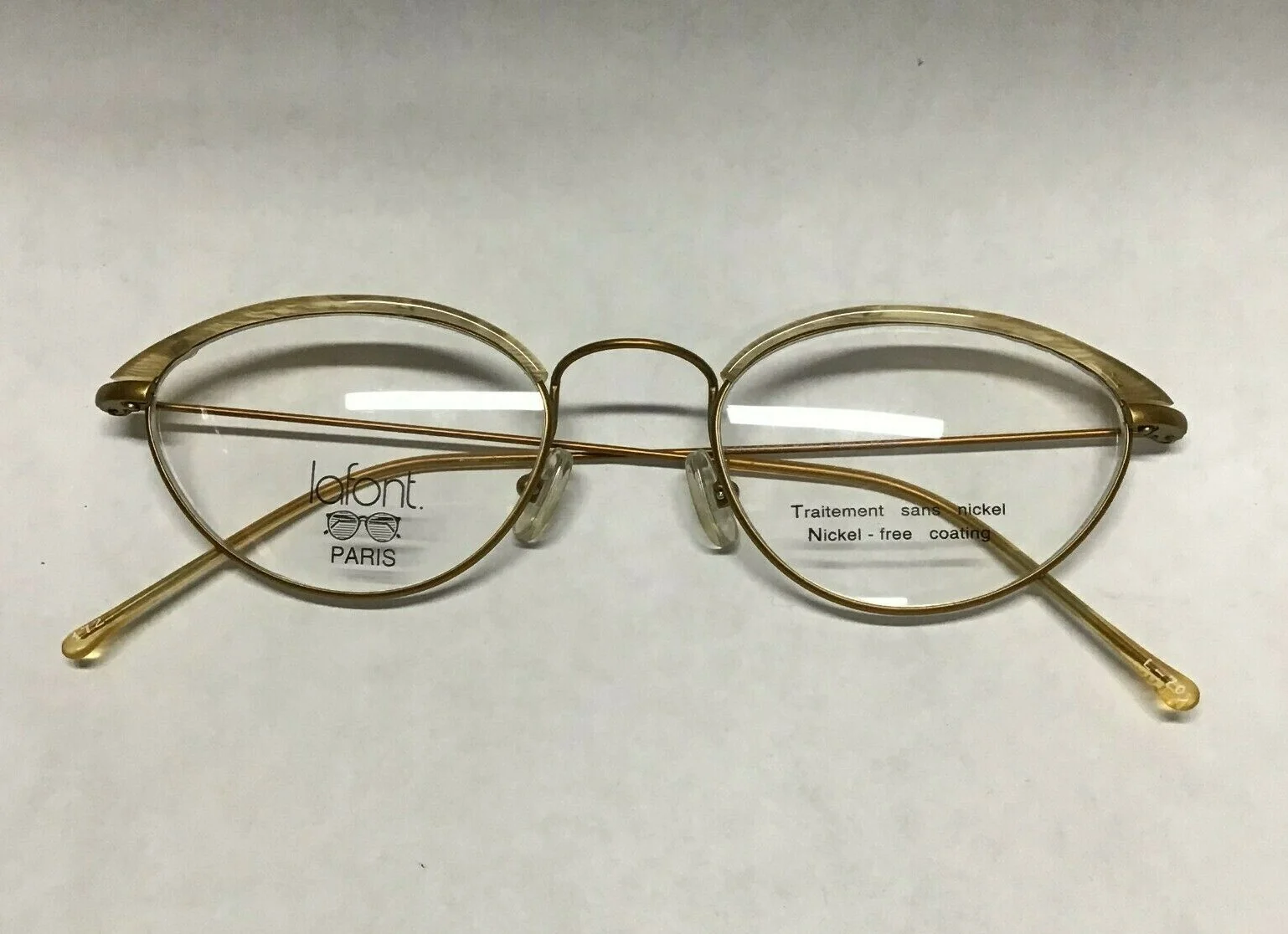 Jean Lafont L-70 48-19-135 Gold Tortoise Designer Eyeglass Vintage French Frames 4