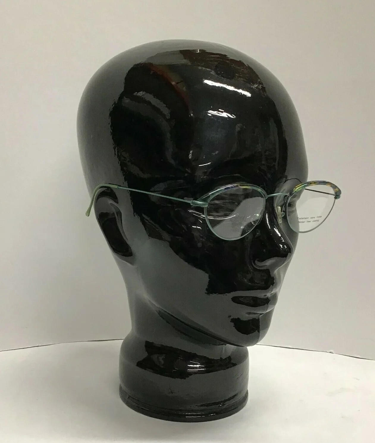 Jean Lafont L70 48-19-135 Green Tortoise Designer Eyeglass Vintage French Frames