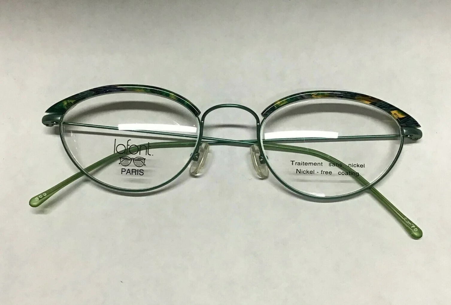 Jean Lafont L70 48-19-135 Green Tortoise Designer Eyeglass Vintage French Frames 4