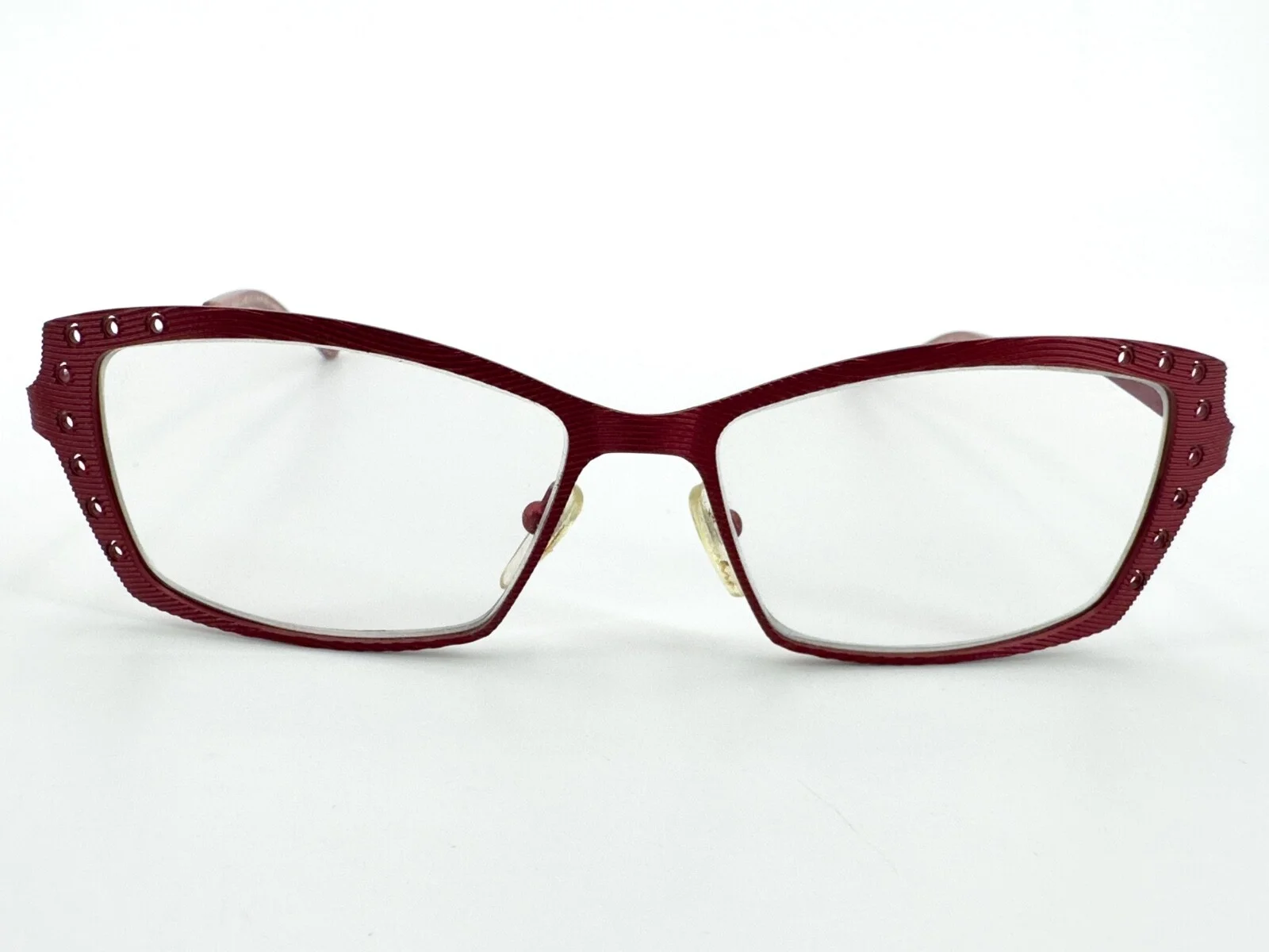 Jean Lafont Prelude Eyeglasses FRAMES 673 Red 54[]15-128 Cat Eye I210 2