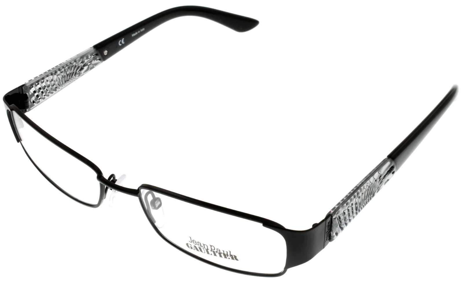 Jean Paul Gaultier Eyeglasses Frame Rectangular Women Gold Brown VJP561M 958