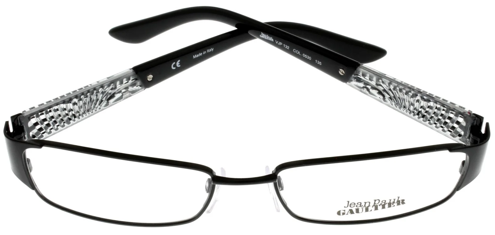 Jean Paul Gaultier Eyeglasses Frame Rectangular Women Gold Brown VJP561M 958 3