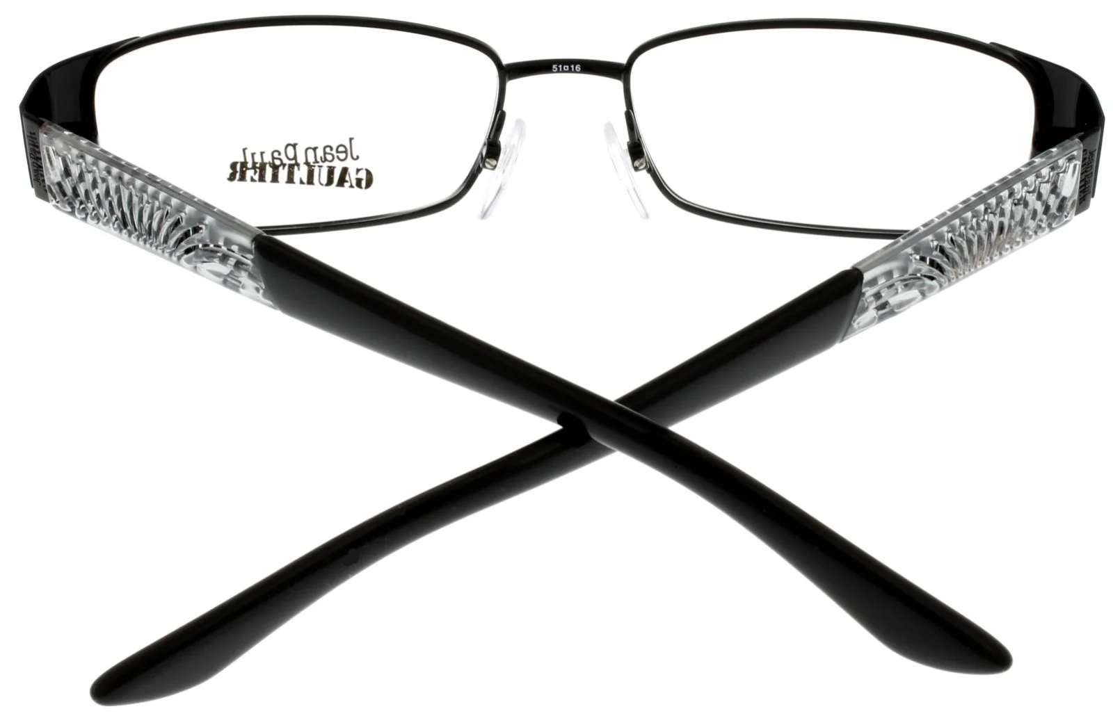 Jean Paul Gaultier Eyeglasses Frame Rectangular Women Gold Brown VJP561M 958 4