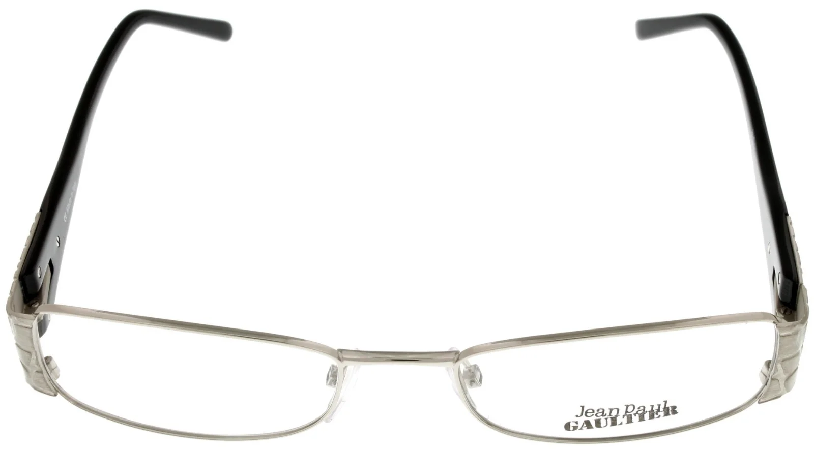 Jean Paul Gaultier Eyeglasses Frame Women Rectangular Silver Black VJP109M 0579 2