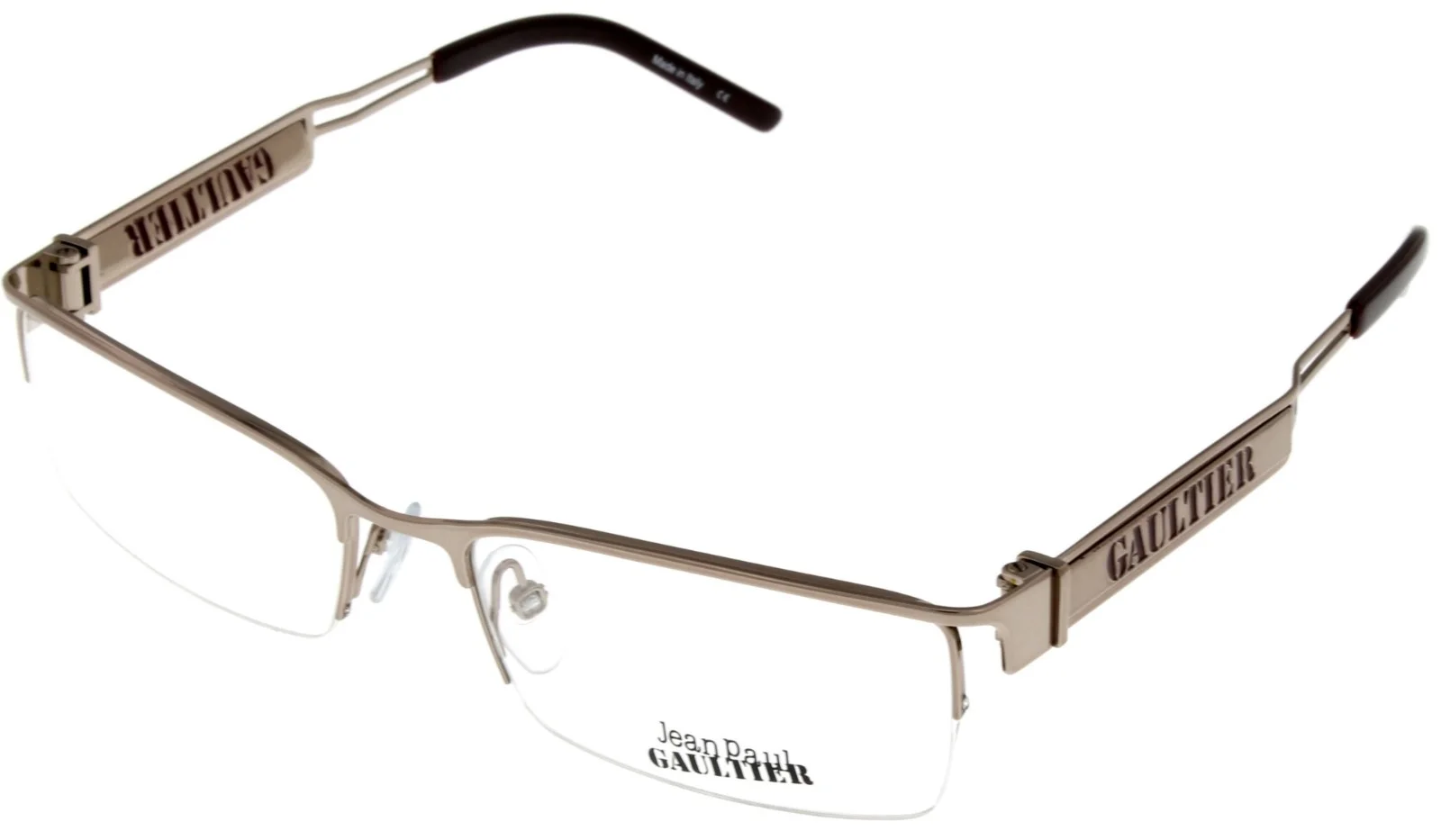 Jean Paul Gaultier Eyewear Frame Women Brown Silver Rectangular VJP135M 0K20