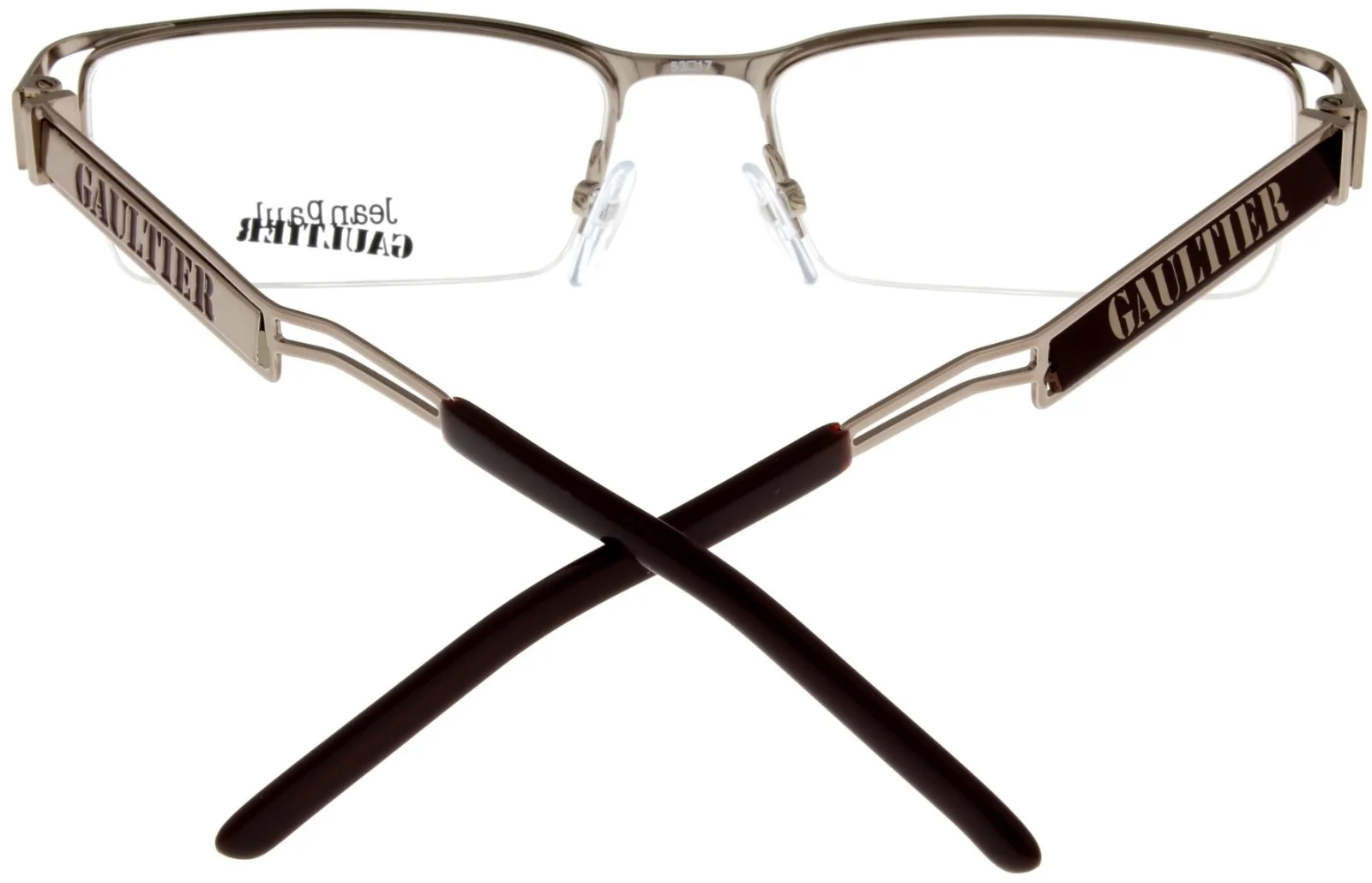 Jean Paul Gaultier Eyewear Frame Women Brown Silver Rectangular VJP135M 0K20 4