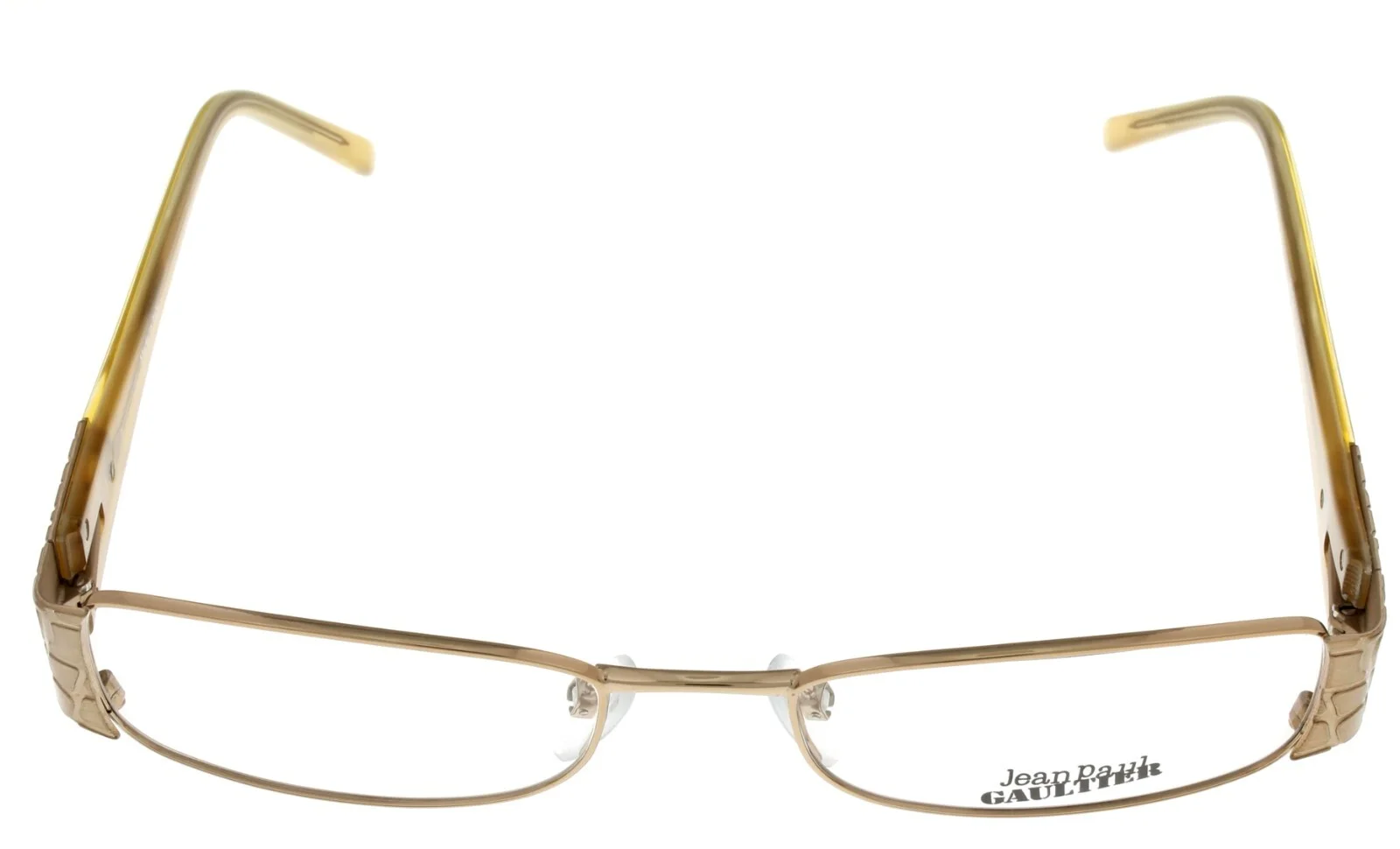 Jean Paul Gaultier Eyewear Frame Women Gold Rectangular VJP109M 08FC 2
