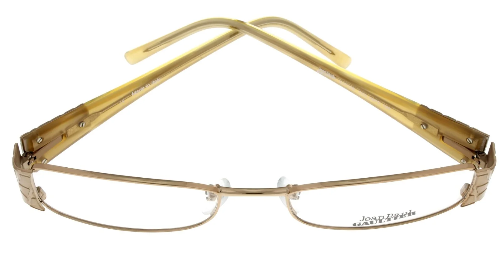 Jean Paul Gaultier Eyewear Frame Women Gold Rectangular VJP109M 08FC 3