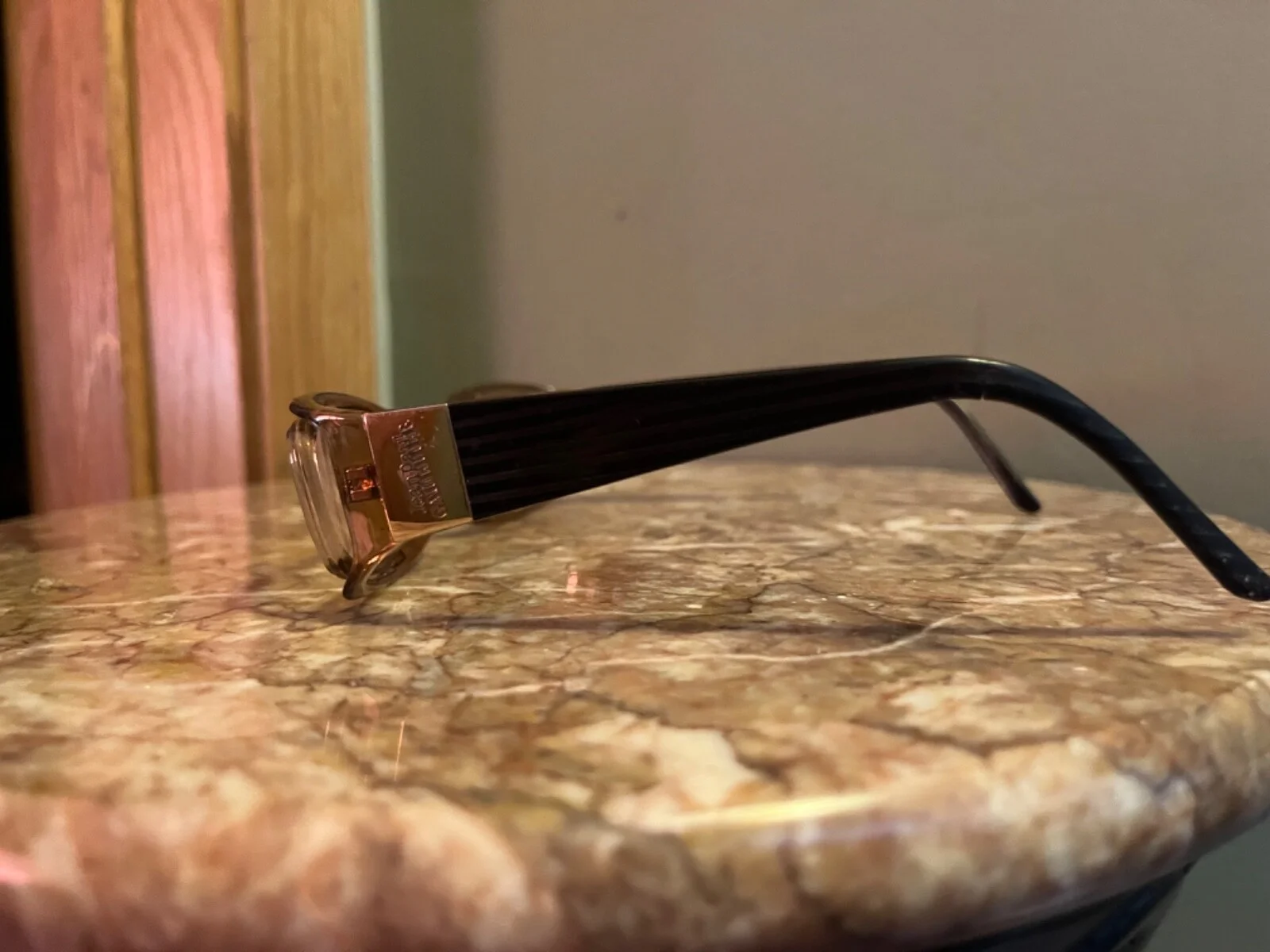 Jean Paul Gaultier Gold Frame Glasses Black Arms 2