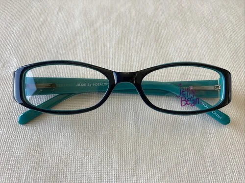 Jelly Bean Eyeglasses JB325 Blk/Teal 47-16-125 3