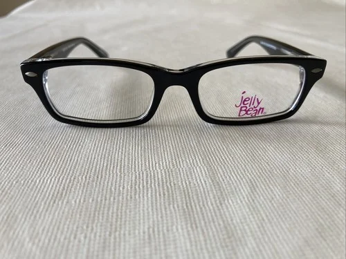 Jelly Bean Eyeglasses JB329 Black/Crystal 45-16-125