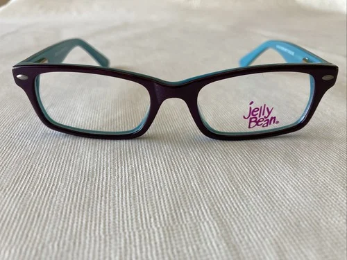 Jelly Bean Eyeglasses JB329 Burgundy/Turquoise 45-16-125