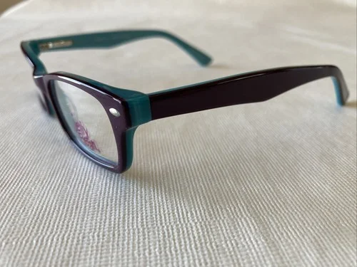 Jelly Bean Eyeglasses JB329 Burgundy/Turquoise 45-16-125 2