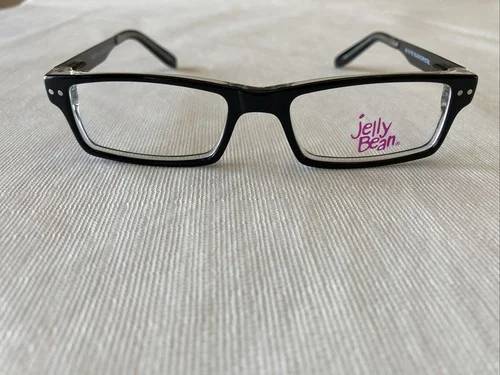 Jelly Bean Eyeglasses JB330 Black/Crystal 45-15-130