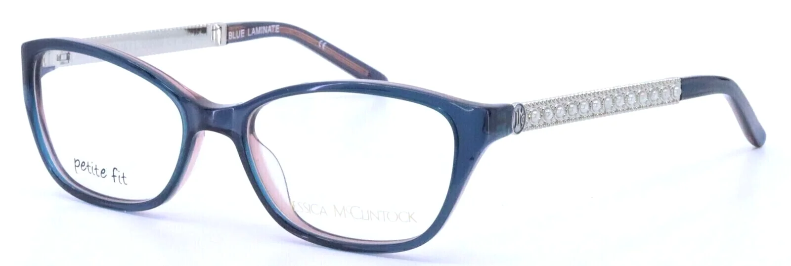 Jessica McClintock JMC 4013 Blue Laminate Womens Petite Fit Eyeglasses 49-15-125