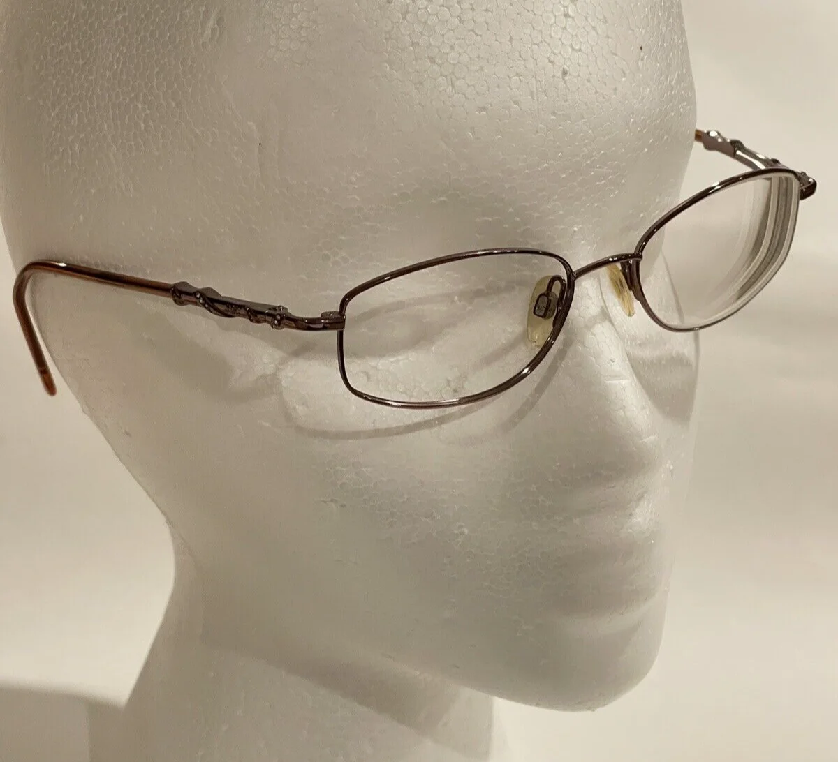 Jessica McClintock L.130mm JMC-163 Womens Gunmetal Eyeglasses Rose Brown Jeweled