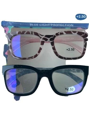 Jessica Simpson +2.50 Blue Light Reading Glasses Animal Print 2 Pair 2
