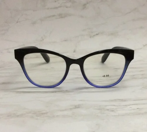 jessica simpson 2.50 Premium Blue Light Protection Reading Glasses Black- Blue 2