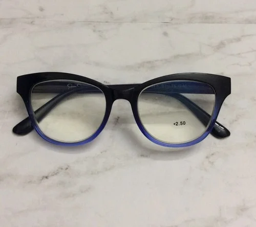 jessica simpson 2.50 Premium Blue Light Protection Reading Glasses Black- Blue 4