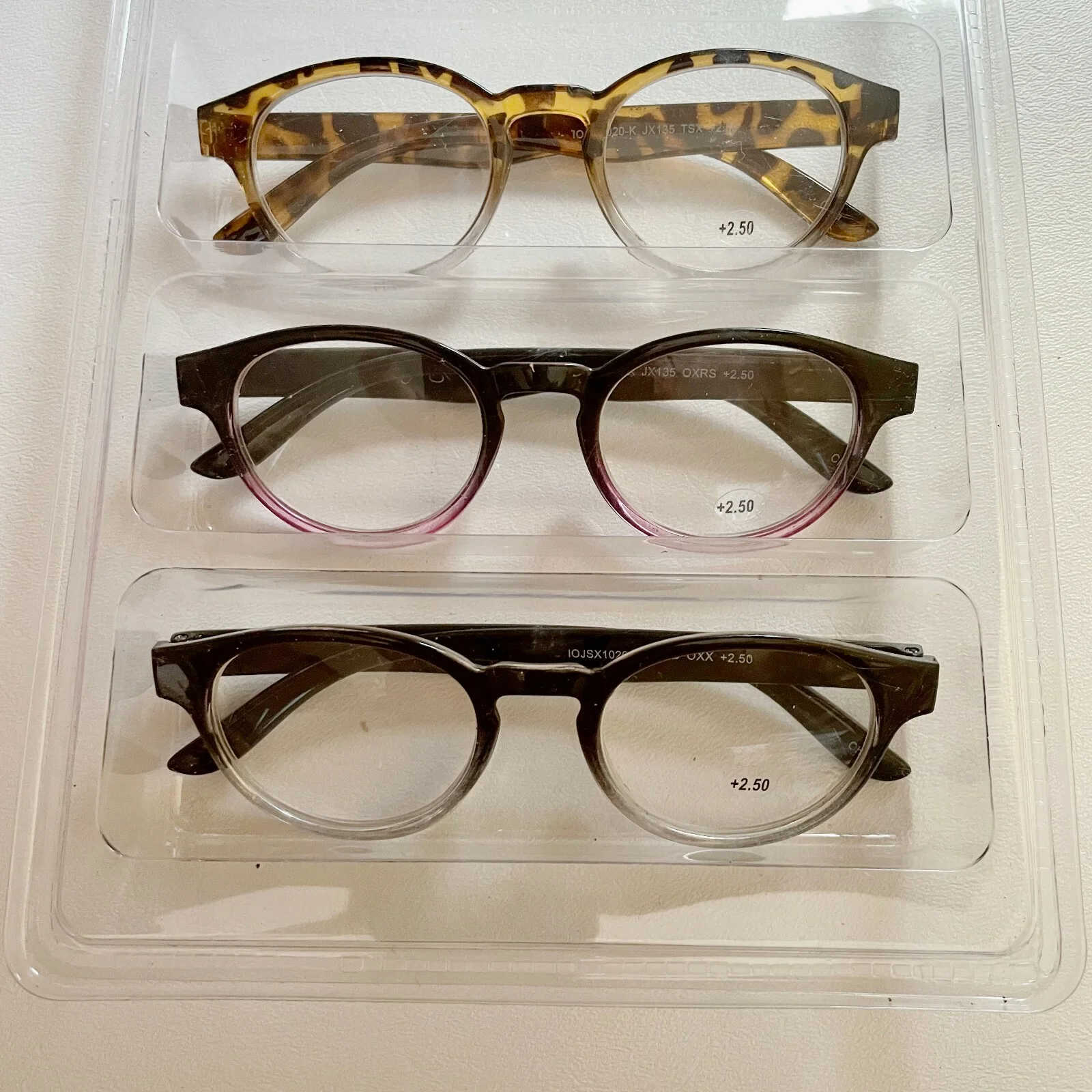 Jessica Simpson +2.50 Reading Glasses 3 Pair Round 2