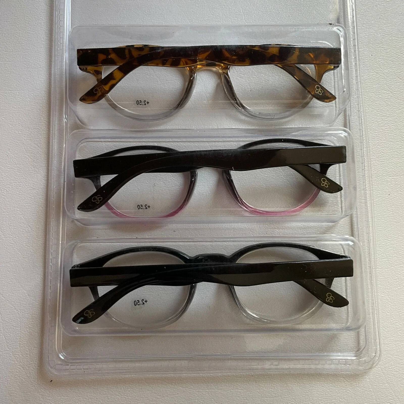 Jessica Simpson +2.50 Reading Glasses 3 Pair Round 3
