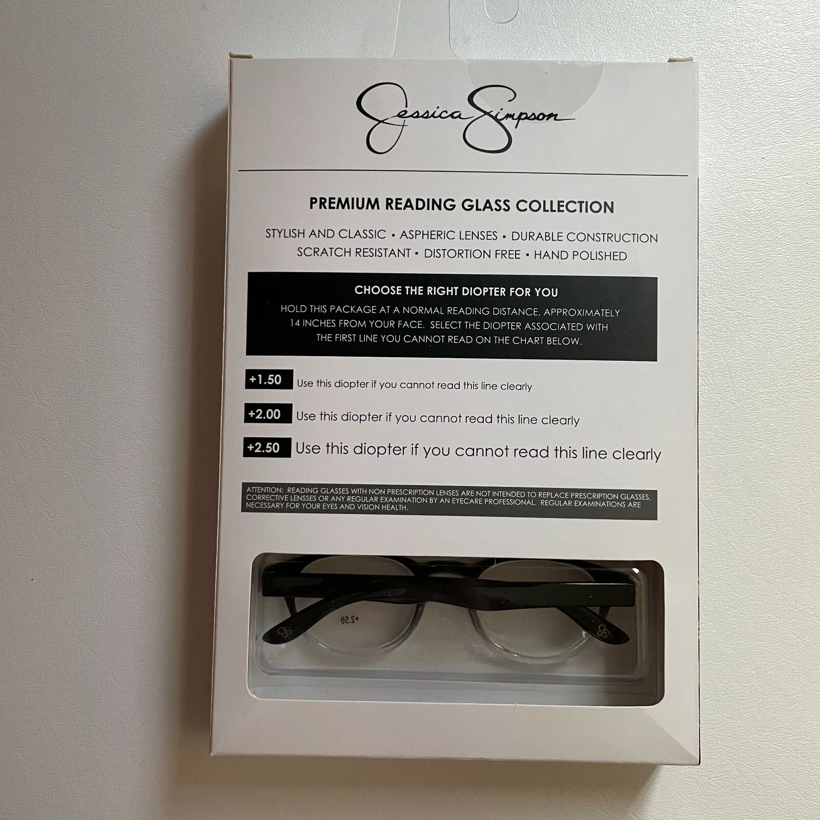 Jessica Simpson +2.50 Reading Glasses 3 Pair Round 4