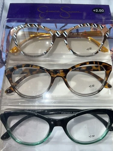 JESSICA SIMPSON 3-PACK PREMIUM READING GLASSES READERS +1.50 NEW FREE✈️