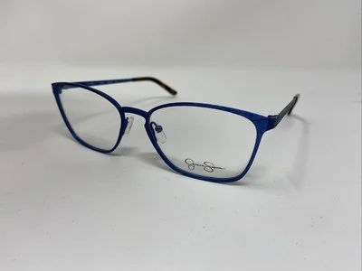 Jessica Simpson Eyeglasses Frame J1102 BLKS BLUE METAL 53-16-135 Full Rim A357 3