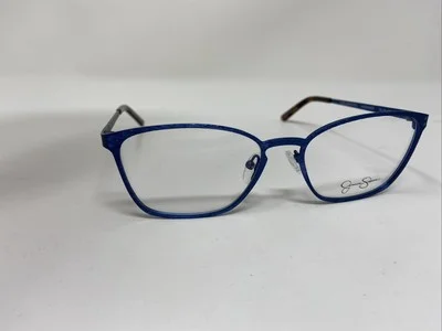Jessica Simpson Eyeglasses Frame J1102 BLKS BLUE METAL 53-16-135 Full Rim A357 4