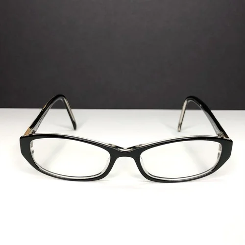 JG Hook Abigail Eyeglasses Frames Black Mother of Pearl 52-17-140 Curved Temple