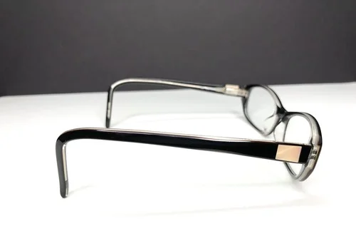 JG Hook Abigail Eyeglasses Frames Black Mother of Pearl 52-17-140 Curved Temple 3