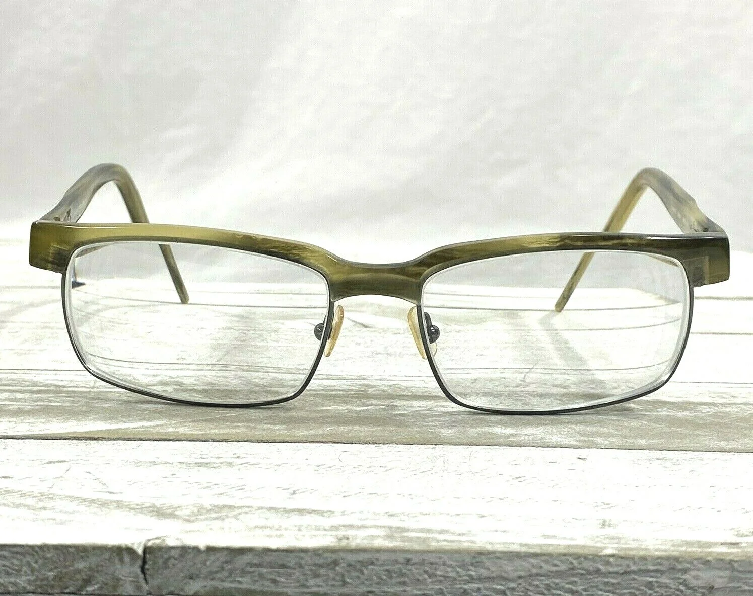Jhane Barnes Diverge Mens Rectangular Eyeglasses Brown Black 53▯17-140 2