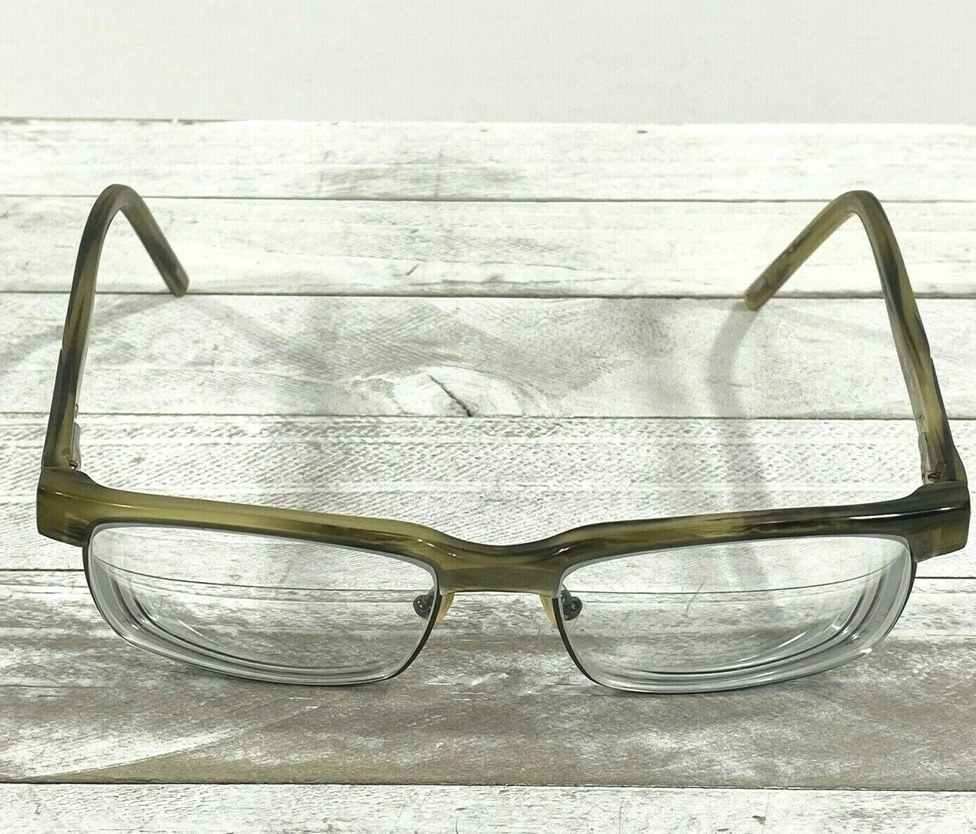 Jhane Barnes Diverge Mens Rectangular Eyeglasses Brown Black 53▯17-140 3
